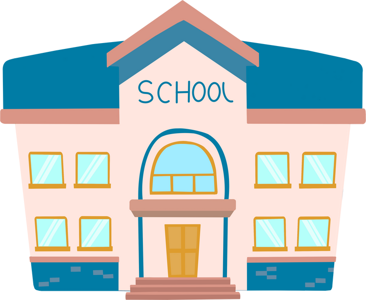 School Building Illustration